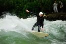 Dieter Deventer, one of the River Surfing starters, still surfs in the Eisbach.
