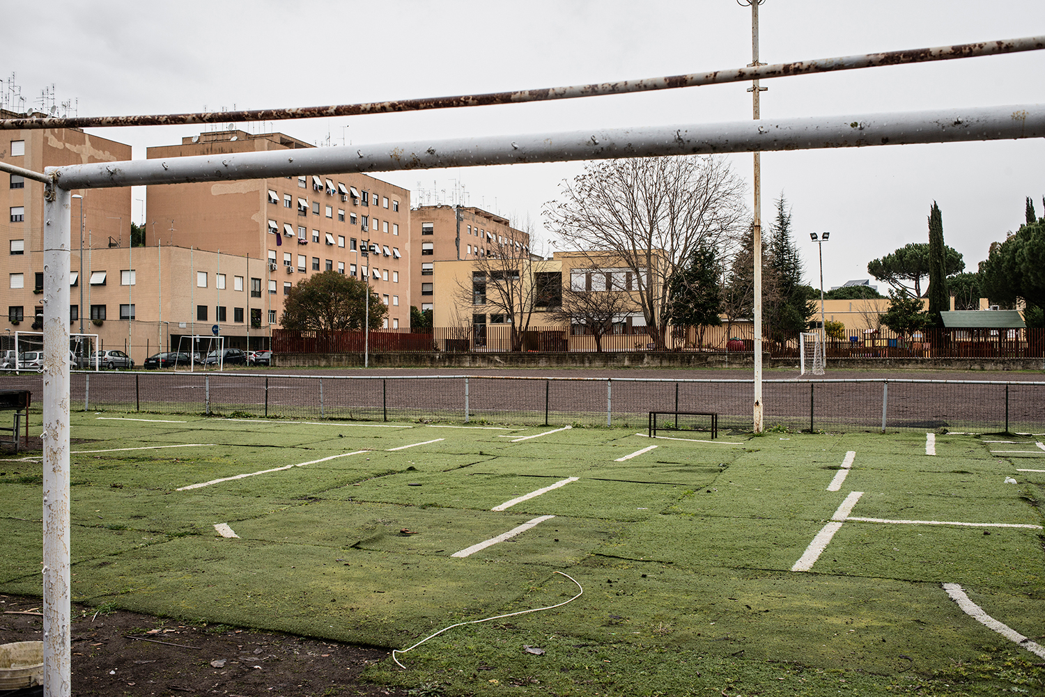Soccer field, Valle Melania, Rome, January 2015.